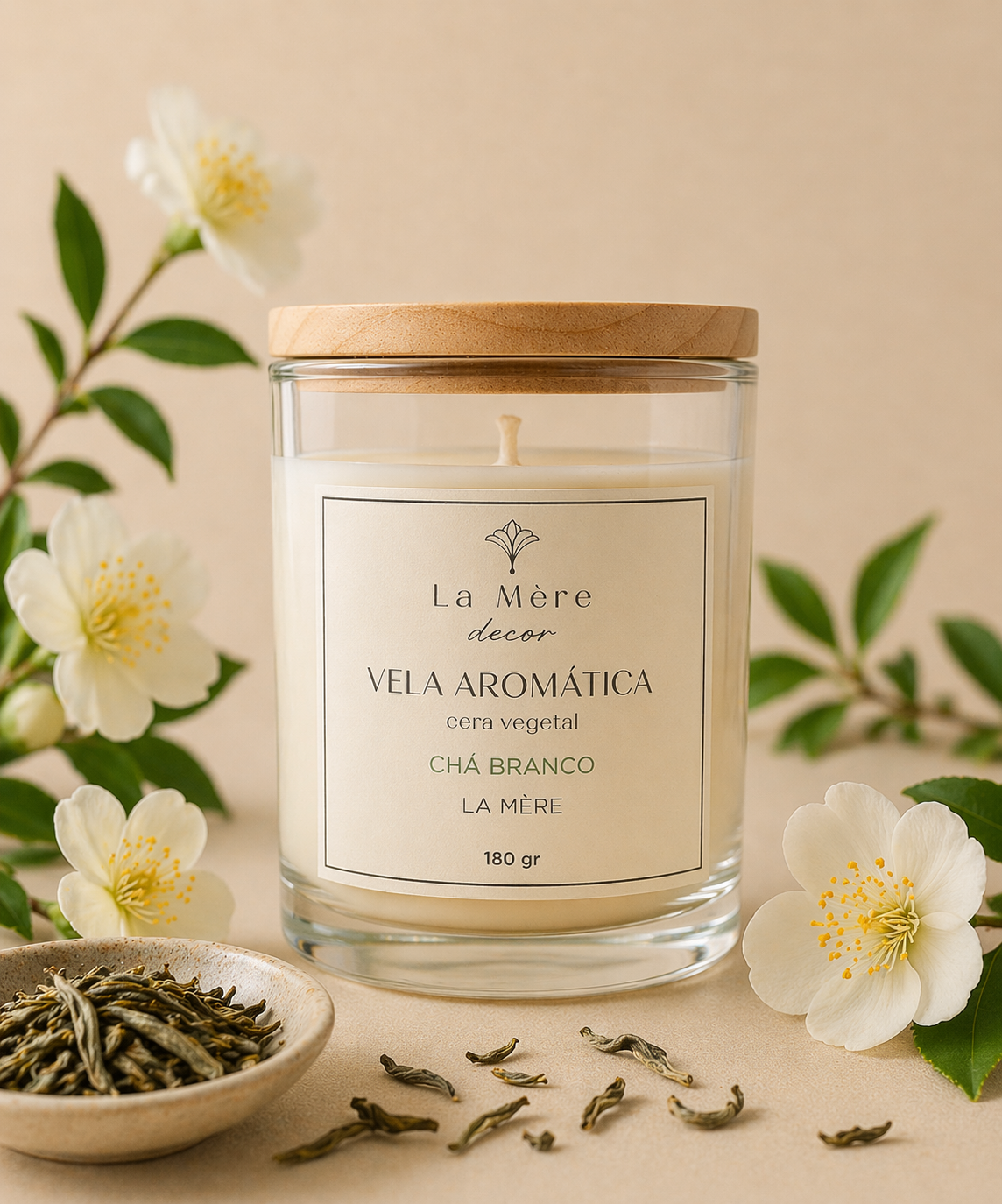 Vela Aromática Chá Branco 180g